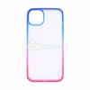 Силиконовый чехол Hoco Gradient для Apple iPhone 14 Plus, розовый с голубым