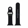 Ремешок для Apple Watch 42/44/45/49 мм (силиконовый) черный, Размер: S/M