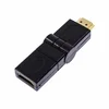 Переходник (адаптер) HDMI-HDMI (угловой 90°) (поворотный) черный