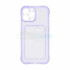 Силиконовый чехол противоударный для Apple iPhone 13 Pro Max (с картхолдером) фиолетовый