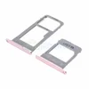 Держатель сим карты (SIM) + карты памяти (MicroSD) для Samsung A520 Galaxy A5 (2017) A720 Galaxy A7 (2017) (комплект 2 шт.) розовый