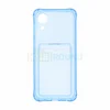 Силиконовый чехол противоударный для Samsung A032 Galaxy A03 Core (с картхолдером) синий