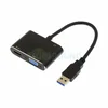 Переходник (адаптер) USB-HDMI/VGA/3.5 мм, черный