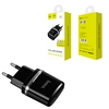 Сетевое зарядное устройство USB Hoco C12 (2A, 2 порта) Черный