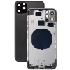 Корпус для iPhone 11 Pro MAX (сим-лоток/ кнопки) (HC) (черный)