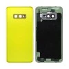 Задняя крышка для Samsung S10e/ SM-G970 (со стеклом камеры) (LOGO) (желтый)