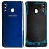 Задняя крышка для Samsung A20 2019/ SM-A205 (со стеклом камеры) (LOGO) (синий)