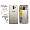 Задняя крышка для Samsung A6/ SM-A600 (со стеклом камеры) (CE) (золотистый)