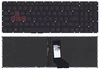 Клавиатура для Acer Nitro 5 AN515-51 черная с красной подсветкой без рамки p/n: SX152702A-RU
