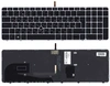 Клавиатура для HP 755 G3 G4 серебристая рамка с подсветкой p/n: 821157-271, HPM14N56R0J9301