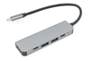 Адаптер Type-C на HDMI, USB 3.0*2 + 2 Type-C для MacBook серый