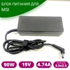 Блок питания (зарядка) для ноутбука MSI 90 Ватт (19V / 4.74A) 5.5*2.5мм с сетевым кабелем