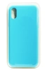 Чехол силиконовый гладкий Soft Touch iPhone X/ XS, светло-голубой №45 (5)