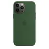 Чехол силиконовый MagSafe Soft Touch с анимацией iPhone 13 Pro, темно-зеленый