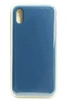 Чехол силиконовый гладкий Soft Touch iPhone XS Max, синий №3