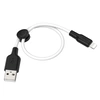 USB кабель Lightning HOCO X21 Plus Silicone (200см. 2.4A), черно-белый