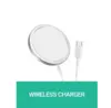 Беспроводное зарядное устройство HOCO CW47 original series 15W magnetic wireless fast charger, серый