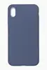 Чехол силиконовый гладкий Soft Touch iPhone X/ XS, серо-синий №38