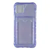 Чехол силиконовый с визитницей iPhone 12/ 12 Pro, фиолетовый