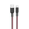 USB кабель Type-C HOCO X69 Jaeger (100см. 3.0A), черно-красный
