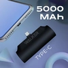 Внешний аккумулятор PowerBank 5000 mAh WALKER WB-950 Mini (TYPE-C), подставка, черный