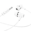 Наушники проводные BOROFONE BM69 universal earphones 3.5mm, белые