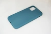 Чехол силиконовый матовый iPhone 11, сине-серый