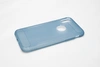 Чехол силиконовый плотный прозрачный iPhone X, синий