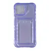 Чехол силиконовый с визитницей iPhone 13 Pro Max, фиолетовый
