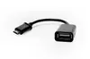 OTG-переходник Micro USB на проводе 10 см цвет черный