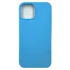 Чехол силиконовый гладкий Soft Touch iPhone 12 Pro Max, голубой №16 (закрытый низ)