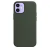 Чехол силиконовый MagSafe Soft Touch с анимацией iPhone 12 Pro Max, темно-зеленый