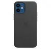 Чехол силиконовый MagSafe Matte iPhone 12, черный
