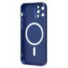 Чехол силиконовый MagSafe Matte iPhone 12, синий