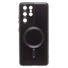 Чехол силиконовый MagSafe Matte Samsung S21 Ultra, черный