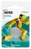 Батарейка Mirex CR2016 (3V, литиевая) 1шт