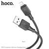 USB кабель Lightning HOCO X101 Assistant silicone (100см. 2.4A)., черный