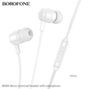 Наушники проводные BOROFONE BM84 Berry universal earphones 3.5mm, белые