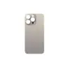 Задняя крышка iPhone 15 Pro Max стеклянная, легкая установка, серебристо-серый титан (Org)