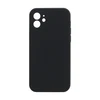Чехол силиконовый гладкий Soft Touch iPhone 12, черный №18 (закрытый низ)