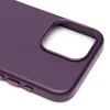 Чехол экокожа MagSafe iPhone 15 Pro Max, пурпурный