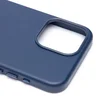 Чехол экокожа MagSafe iPhone 15 Pro, синий