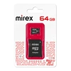 Карта памяти MicroSDXC Mirex 64 GB класс 10 (UHS-I, U1, class 10) с адаптером