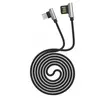 USB кабель micro USB HOCO U42 Exquisiti steel (120см. 2.4A), черный