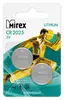 Батарейка Mirex CR2025 (3V, литиевая) упаковка ecopack 2шт
