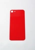 Задняя крышка iPhone SE 2020 стеклянная большое отверстие, красная