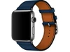 Ремешок кожаный для Apple Watch 42/ 44 мм, синий