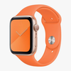 Ремешок силиконовый для Apple Watch 42/ 44 мм Sport Band, красно-оранжевый №2