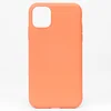 Чехол силиконовый гладкий Soft Touch iPhone 11, светло-оранжевый (без логотипа)