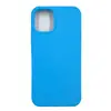 Чехол силиконовый гладкий Soft Touch iPhone 12 mini, голубой №16 (закрытый низ)
